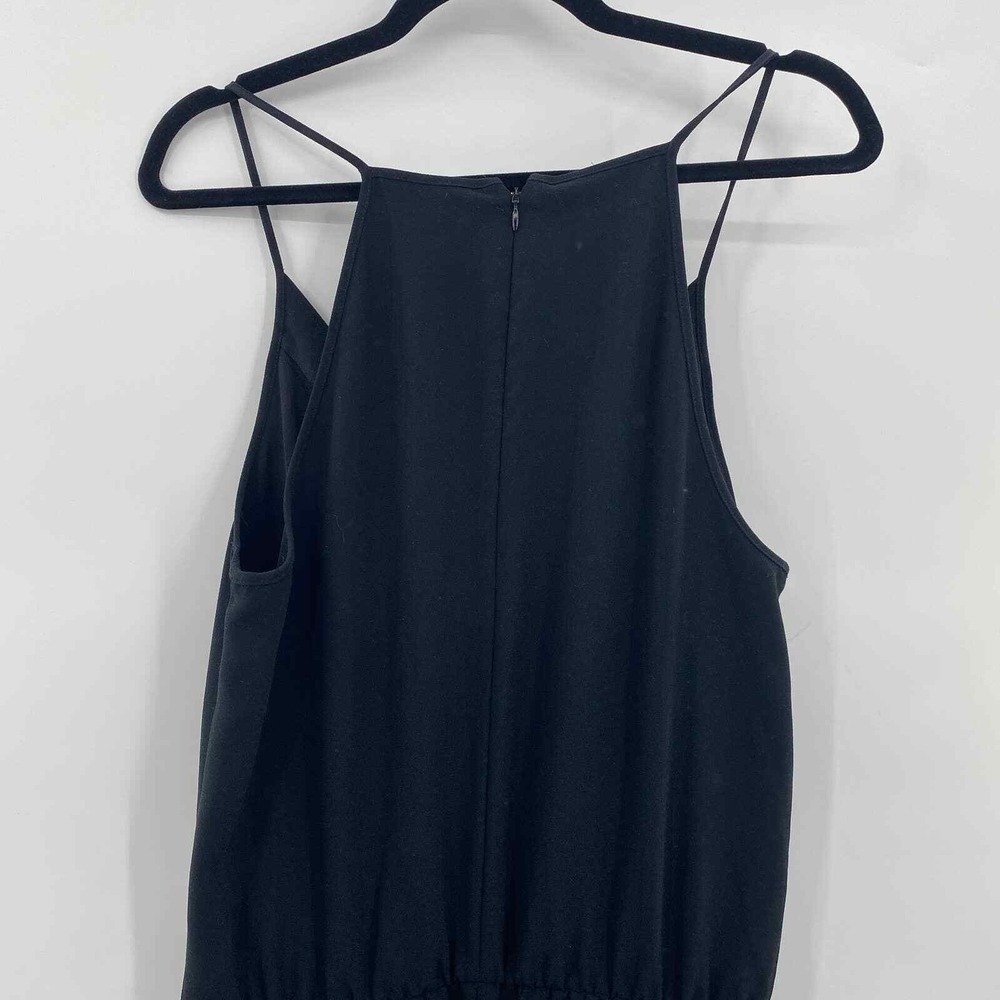 Joie Jumpsuit Womens Large Black Polyester Halter Straps Pockets Wide Leg - Picture 6 of 9